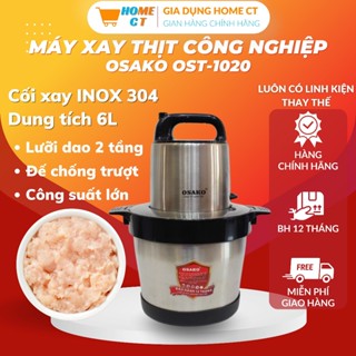 Máy xay thịt OSAKO OST-1020 6 lít - Hàng chính hãng, 4 lưỡi dao, cối INOX cao cấp, 2 cấp độ xay - HOME CT