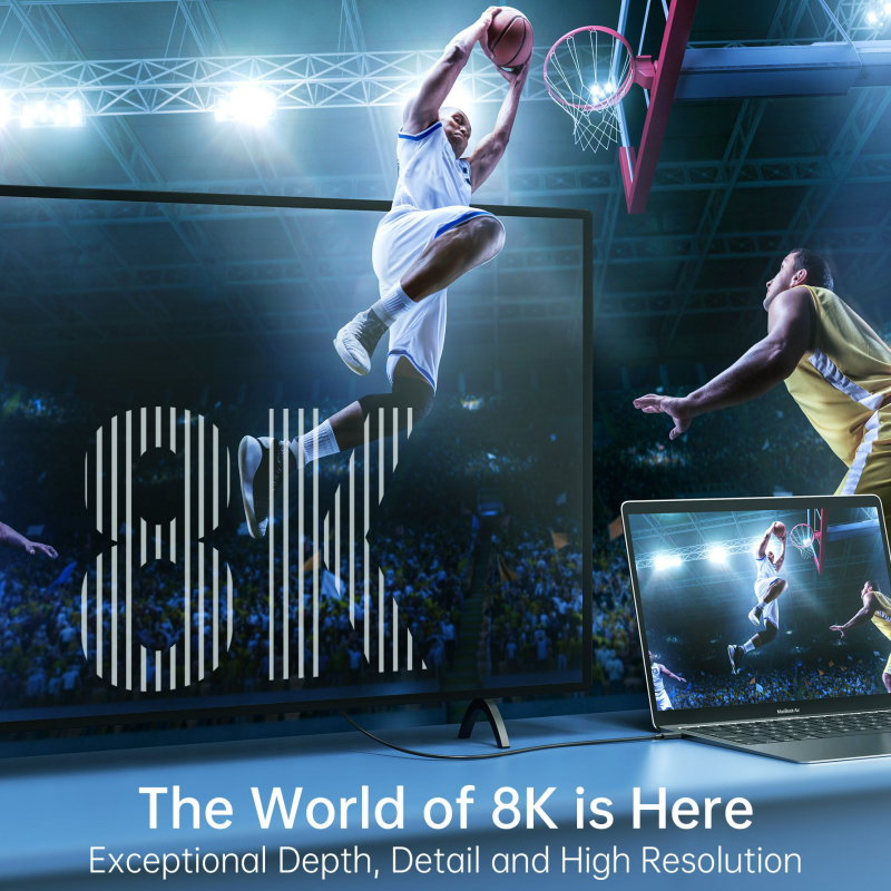 Dây Cáp Thunderbolt 4 Chuẩn Intel CHOETECH A3010-BK Dài 0.8M, 40Gbps, Sạc PD 100W, 8K 60Hz, 5K 60Hz, 4K 60Hz Kép