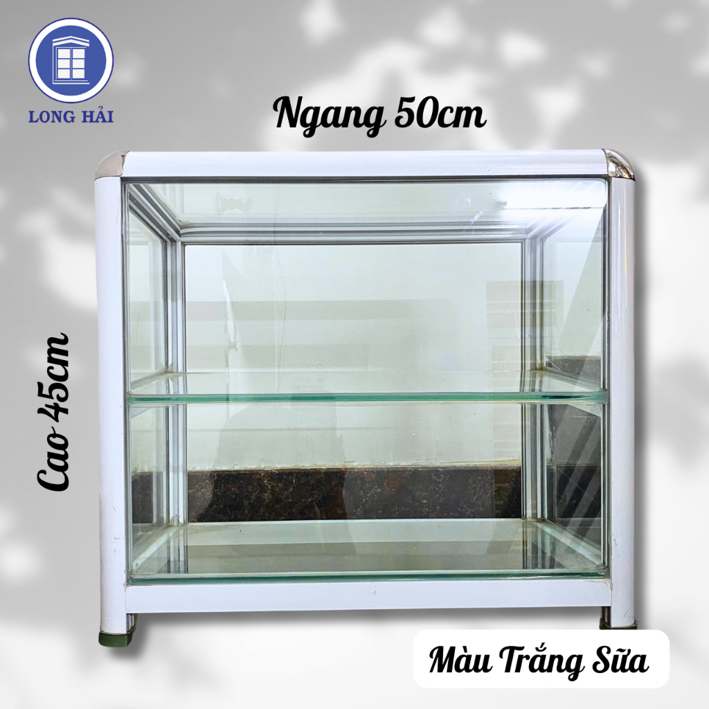 [KHÔNG CỬA]Tủ bán hàng ăn 50 x 30 x 45 cm nhôm kính, bền đẹp
