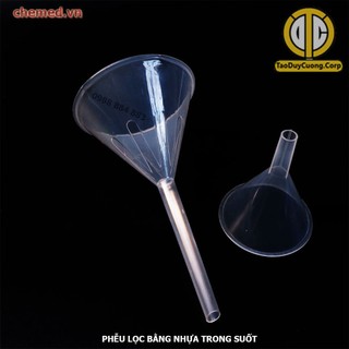Phễu nhựa trong suốt dùng trong thí nghiệm, y tế phi 6cm, 9cm