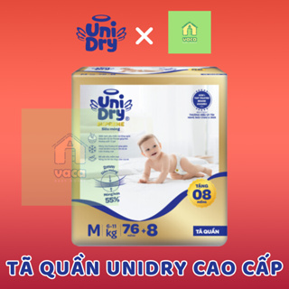 [Mẫu mới cao cấp - Tặng thêm 8 miếng] Tã quần UniDry Supreme SIÊU MỎNG chỉ 2mm size M78/L68/XL62/XXL54
