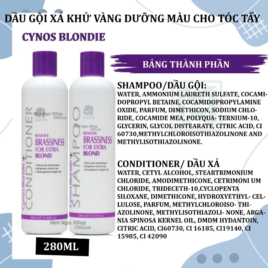 Dầu gội tím khử vàng Karseell - Elgon - Cynos Silver Shampoo 10ML - 100ML - 300ML - 500ML