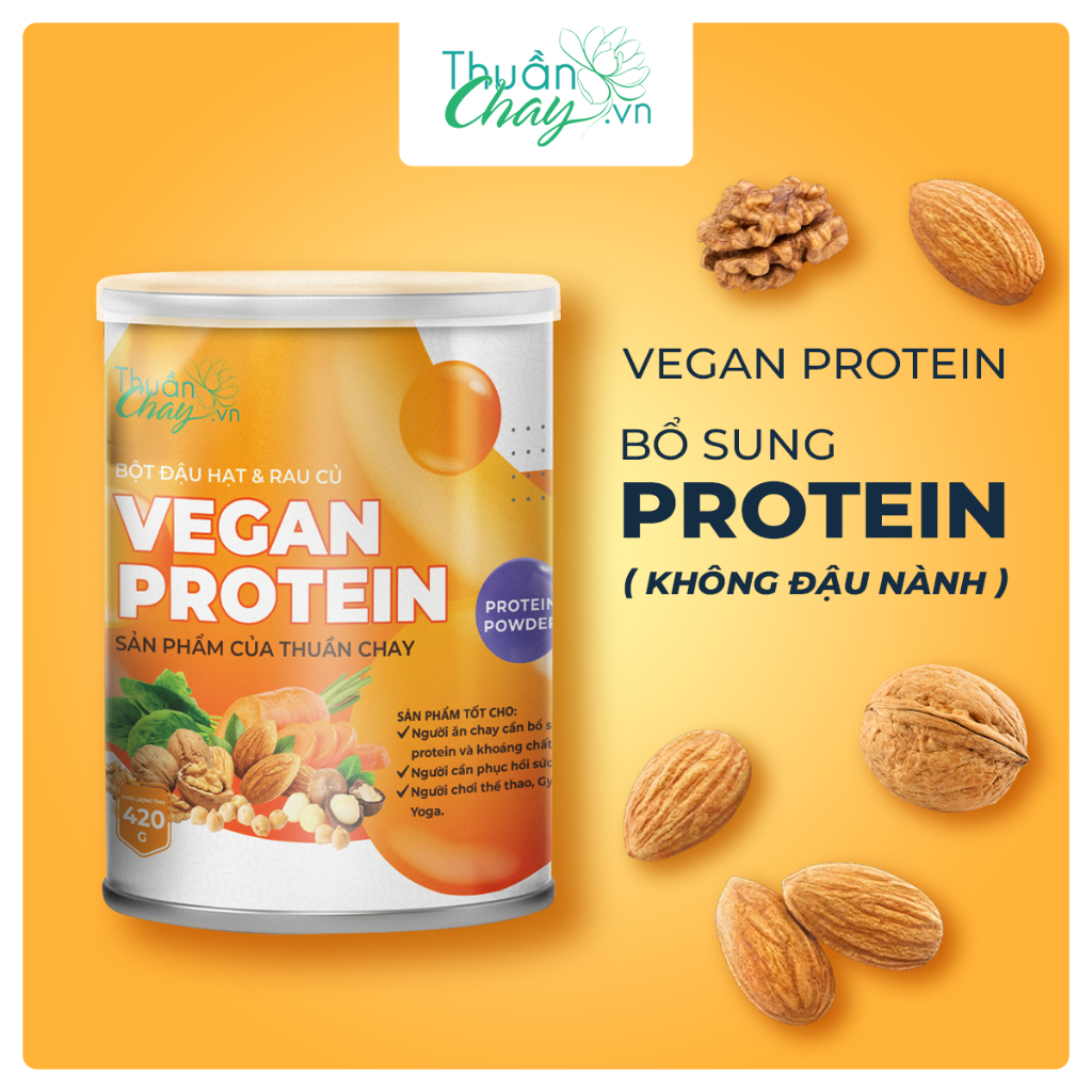Vegan Protein Lon Thuần Chay Không Đậu Nành (420g)