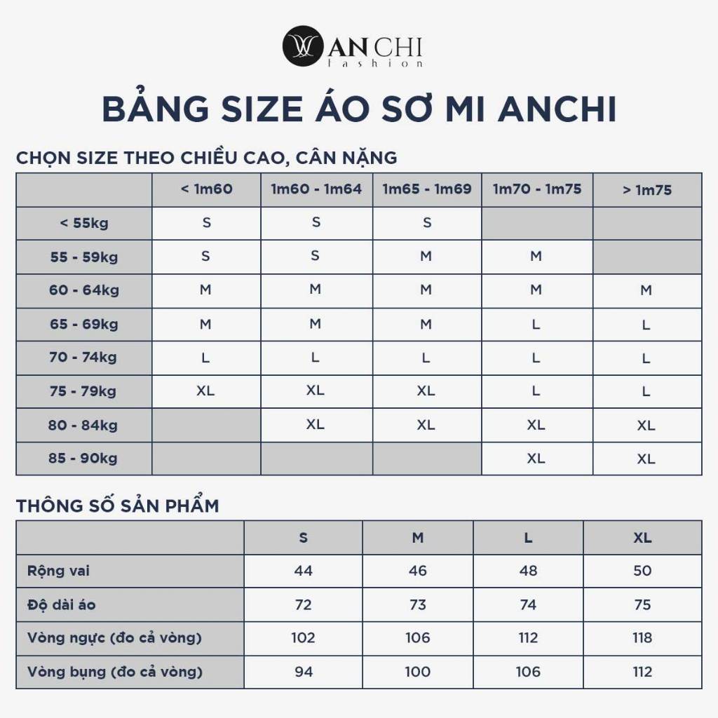 Áo sơ mi trắng dài tay nam trung niên ANCHI công sở vải sợi tre cao cấp - SMD02