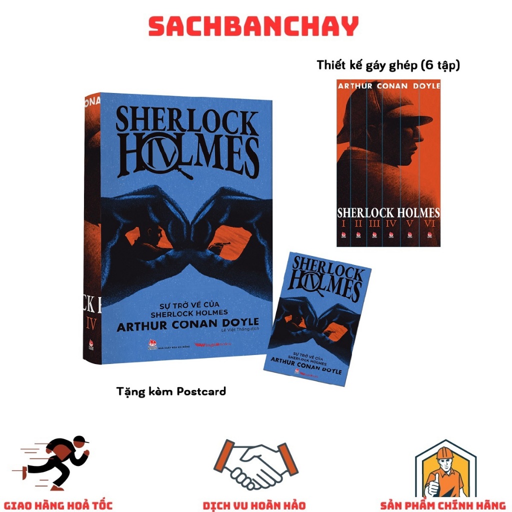 Sách - Boxset Sherlock Holmes: Bộ 6 Tập - Tặng Kèm 6 Postcard