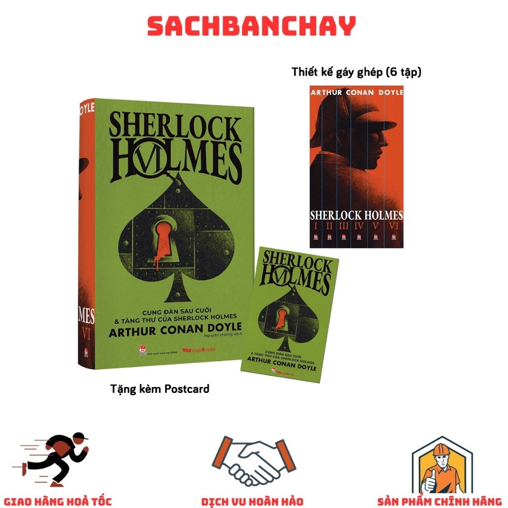 Sách - Boxset Sherlock Holmes: Bộ 6 Tập - Tặng Kèm 6 Postcard