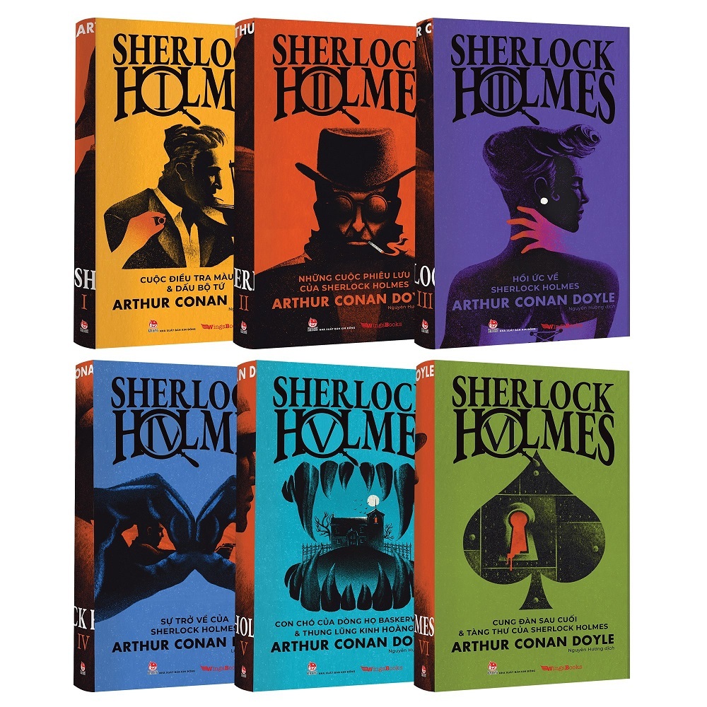 Sách - Boxset Sherlock Holmes: Bộ 6 Tập - Tặng Kèm 6 Postcard