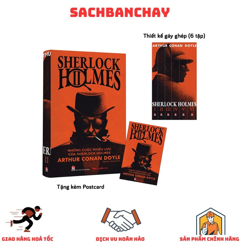 Sách - Boxset Sherlock Holmes: Bộ 6 Tập - Tặng Kèm 6 Postcard