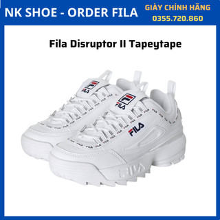 (Đủ bill) Giày Sneaker Thể Thao Nam Nữ Fila  Disruptor 2 Tapeytape Trắng chính hãng 100%
