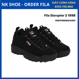(Đủ bill) Giày Sneaker Thể Thao Nam Nữ FILA Disruptor 2 Đen chính hãng 100%