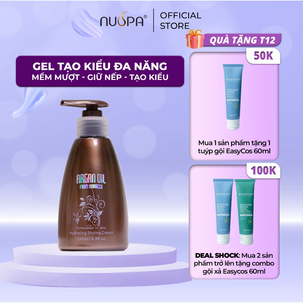 Gel tạo kiểu tóc đa năng, mềm mại, giữ nếp NUSPA 280ml |NuspaVietNam