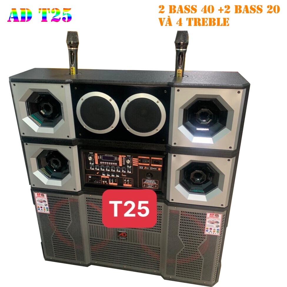 LOA KÉO AD T25 2 BASS 40+ 2 BASS 20 + 4 TREBLE