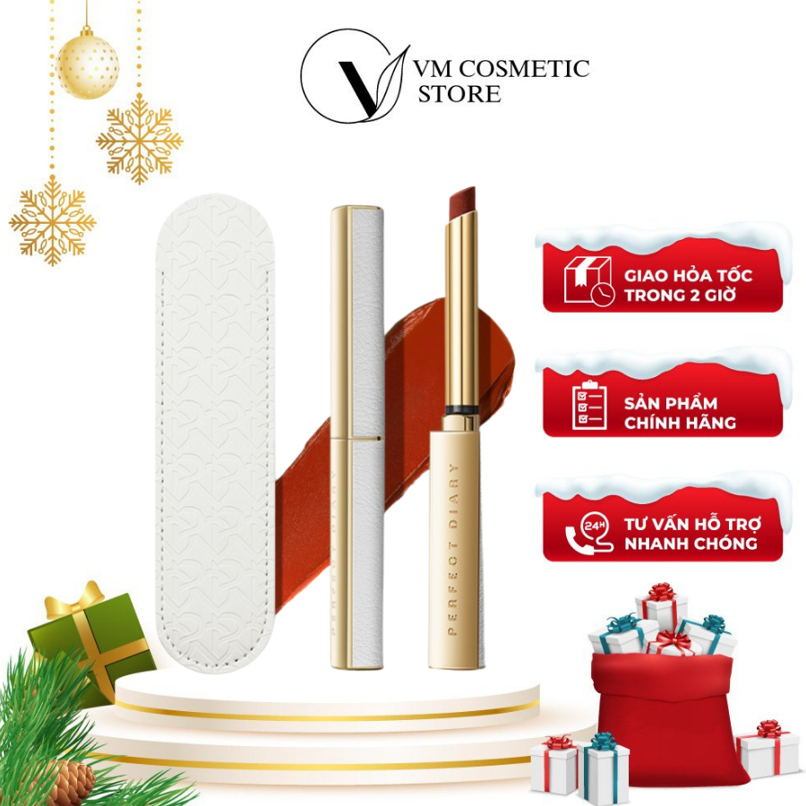 Son môi Silver Stiletto Perfect Diary dưỡng môi căng bóng Spotlight Shiny cao cấp 0.8g VM Cosmetics