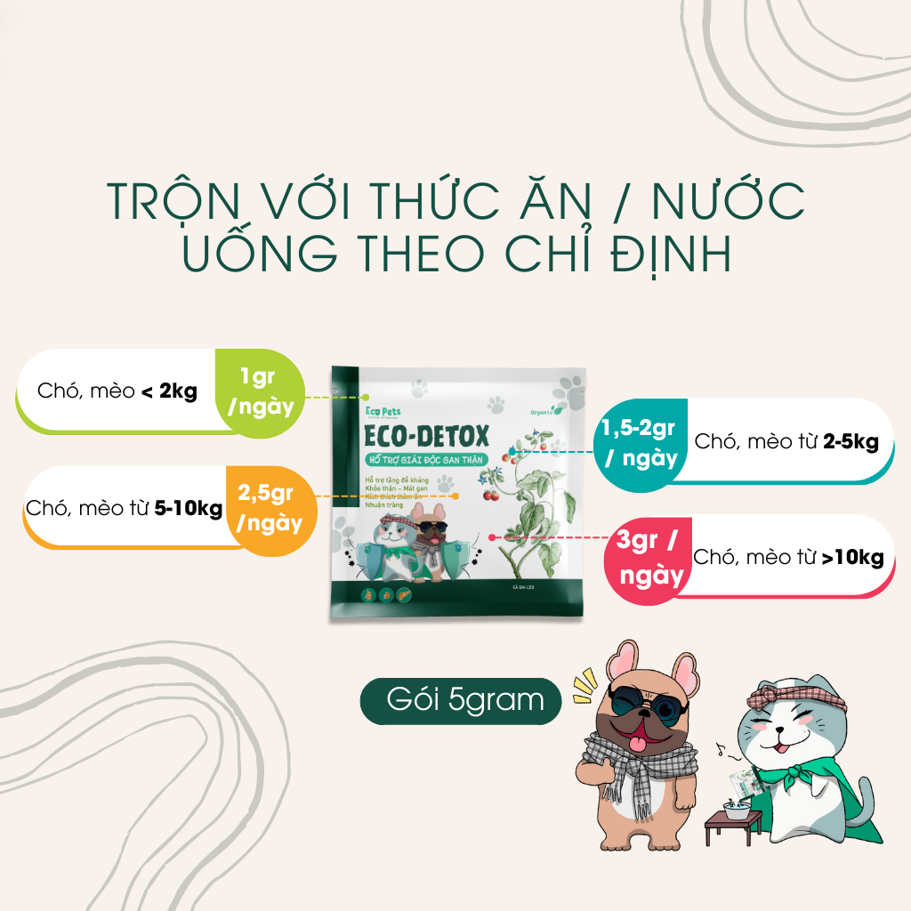 Giải Độc Gan Thận ECO DETOX & Thuốc Bổ Máu ECO IRON - Thực Phẩm Chức Năng Giành Cho Chó Mèo