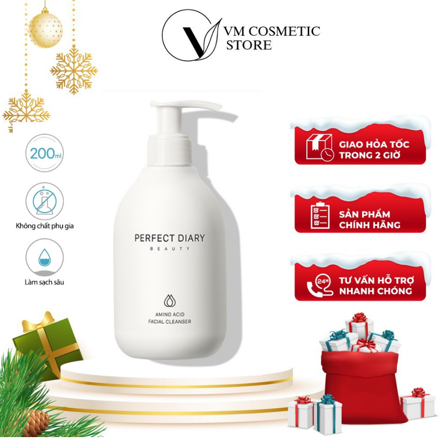 Sữa rửa mặt Perfect Diary axit amin tạo bọt dịu nhẹ cho da nhạy cảm 200ml SP000110