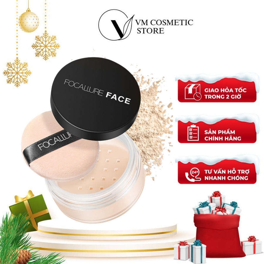 Phấn phủ FOCALLURE 3 màu sắc tùy chọn trang điểm nền thời trang 7g FA15 VM Cosmetic
