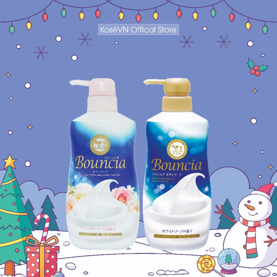 Sữa Tắm Trắng Da Cow Bouncia Body Soap Chai 500mL