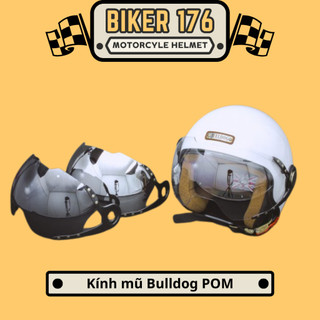 Kính chắn mũ bảo hiểm 3/4 Bulldog POM (KHÔNG BAO GỒM MŨ) - BIKER 176 - Mũ bảo hiểm chính hãng Vũng Tàu