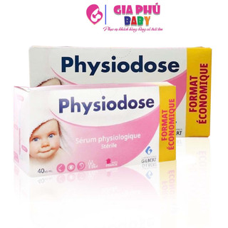 Nước muối sinh lý pháp Physiodose Hộp 40 ống mẫu mới hàng chính hãng