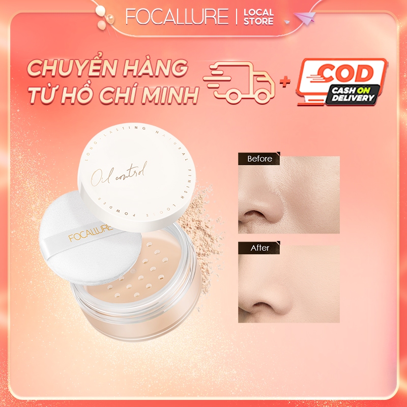 FOCALLURE Phấn kiểm soát dầu Không vón cục bột mờ 12g