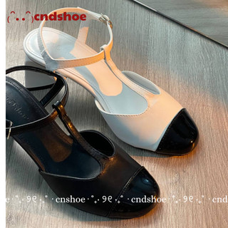 (FREESHIP) Giày Cao Gót MaryJane Cổ Điển Mũi Bóng 7cm Quai Chữ T