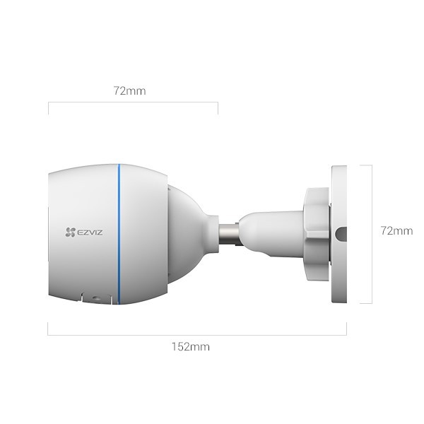 Camera wifi Ezviz ngoài trời C3TN Full HD, Camera IP chống nước có Mic thu âm, màu đêm, báo động