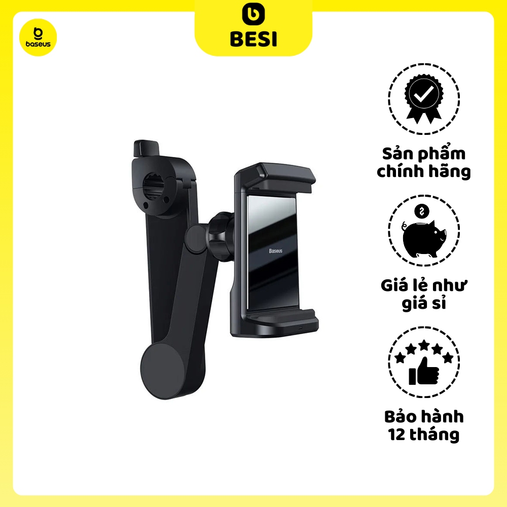 Bộ đế giữ điện thoại gắn lưng ghế trên xe hơi tích hợp sạc không dây Baseus Energy Storage Backseat Holder Wireless