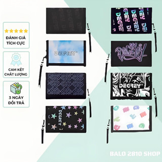 Ví Unisex Ngắn Wallet Degrey Chất Vải Canvas Cao Cấp Gia Công Tinh Xảo - Ví Local Brand Đi Chơi