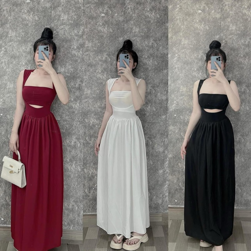 đầm maxi kèm áo ống