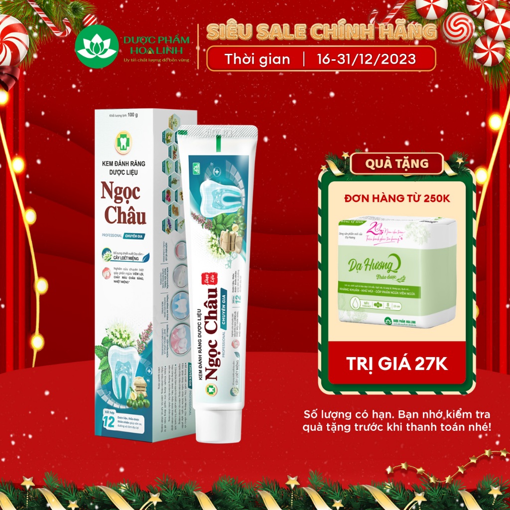 Kem đánh răng dược liệu Ngọc Châu Chuyên Gia 100g
