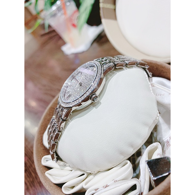 Đồng hồ nữ chính hãng Bulova 96L243 mặt tròn siz 32mm full đá