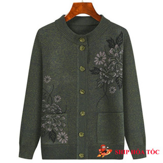 [SẴN HÀNG] Áo khoác len trung niên nữ hàng quảng châu món quà tặng ý nghĩa cho bà cho mẹ