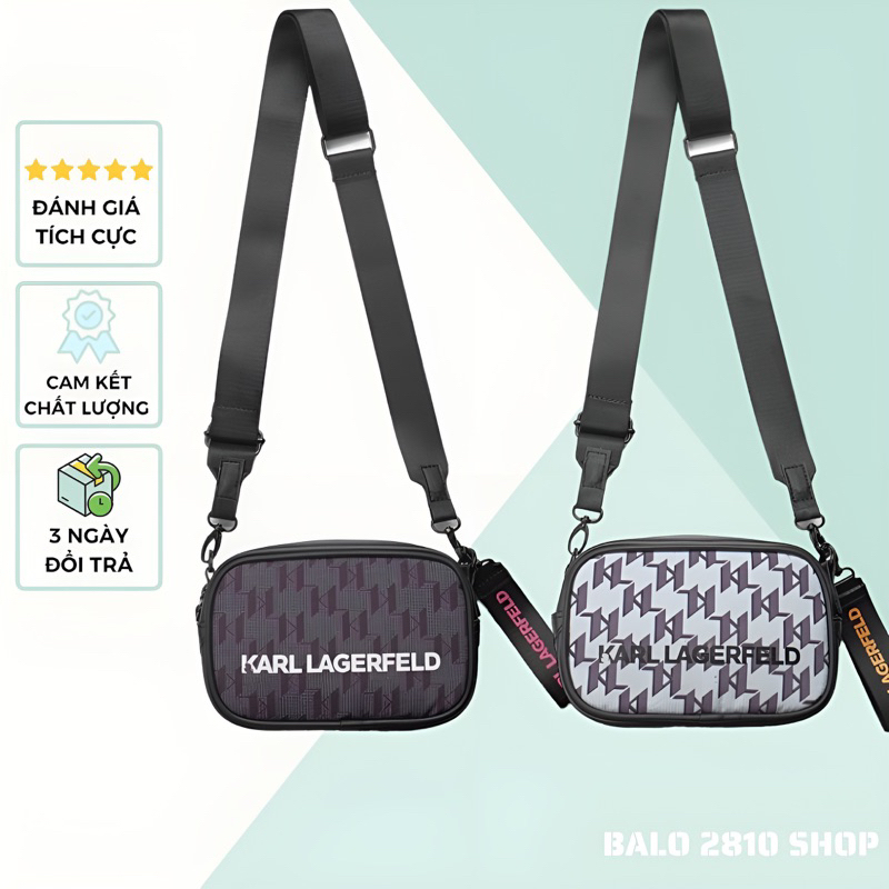 Túi Đeo Chéo Nam Nữ Cao Cấp Karl Lagerfeld Sling Mini Bag Chất Liệu Poly Chống Nước 2810 Shop Túi Đeo Chéo Karl VNXK