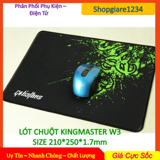 Lót chuột Kingmater W3 210 x 250 x 1.7MM dành cho game thủ,nhỏ gọn, may viền chắc chắn