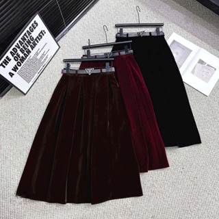  Chân váy nhung dài dáng xòe cao cấp TOTO68.STORE V87 Chân váy thời trang công sở thu đông 