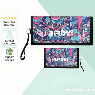 Bóp ví nam nữ cầm tay mini đẹp local brand kèm dây đeo cổ Balo 2810 Shop - Ví Birdy Bag Pink City