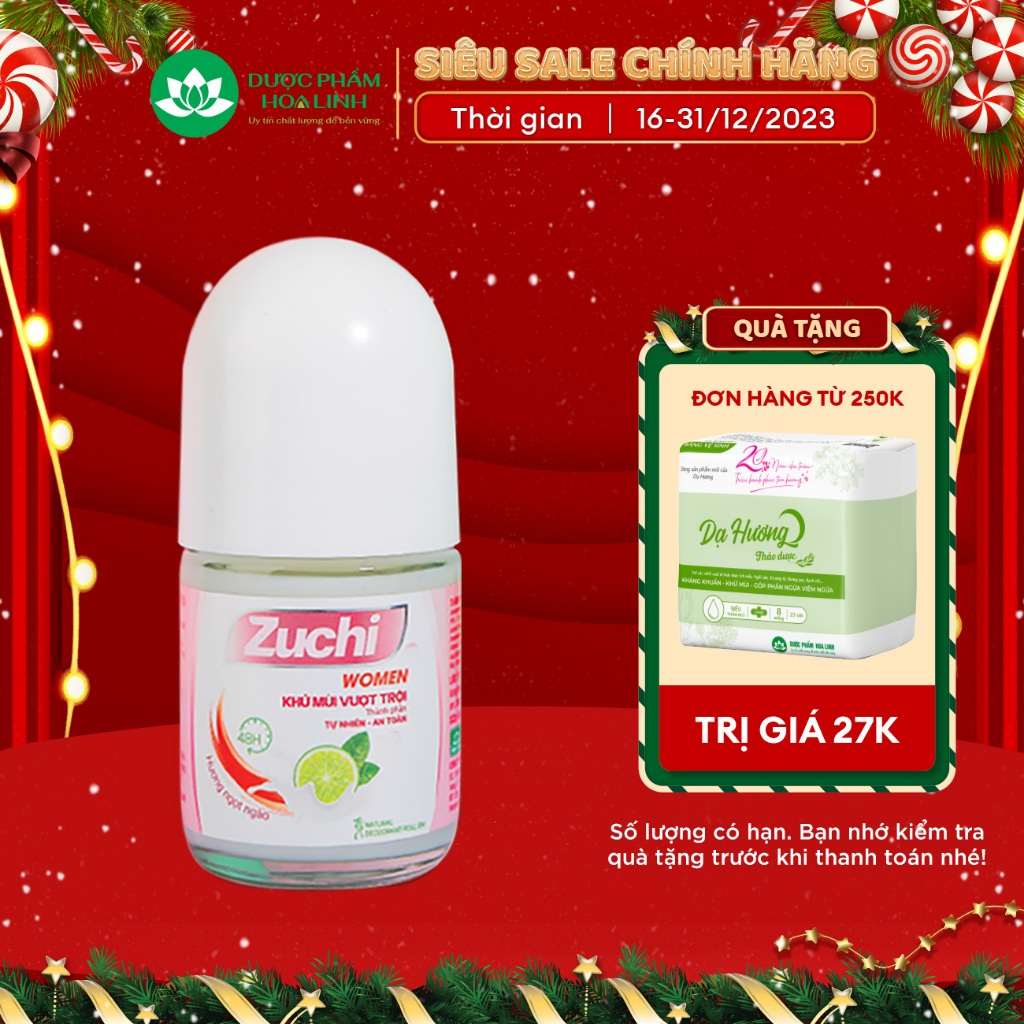 Lăn khử mùi Zuchi (Women) 25ml – Hương ngọt ngào