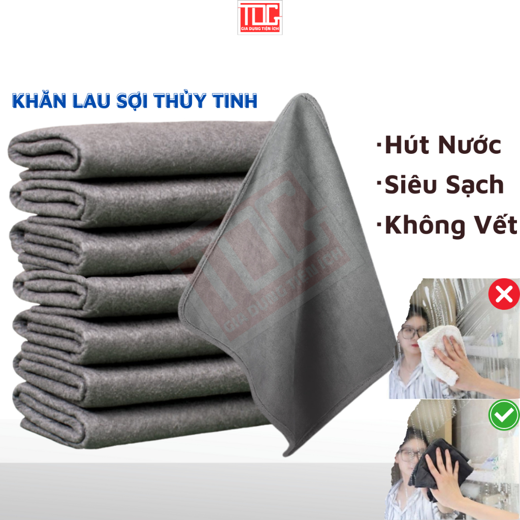 Khăn Lau Ma Thuật TDG Không Để Lại Vết Khăn Lau Chùi Vệ Sinh Cửa Kính Nhà Bếp Đa Năng Vải Sợi Thủy Tinh Siêu Thấm Nước
