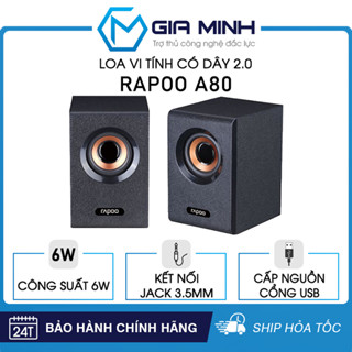 Loa Vi Tính 2.0 Rapoo A80 - Thiết Kế Mini Nhỏ Gọn - Bảo Hành 24 Tháng