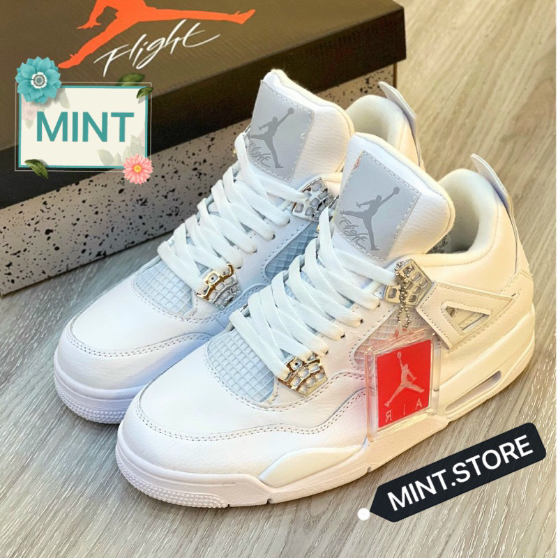 Giày sneaker trắng full cổ mid da pu