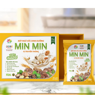 Ngũ Cốc Min Min 29 Loại Hạt, Ngũ Cốc Cho Bà Bầu, Lợi Sữa Ngũ Cốc Giảm Cân Dạng Gói 20g, 25 Gói/500g