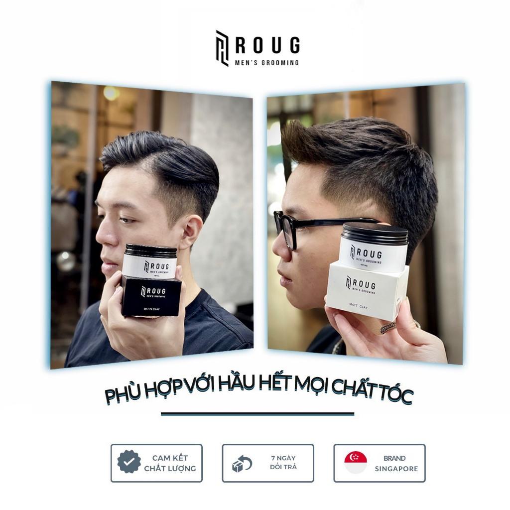Sáp vuốt tóc Roug Men's Grooming Matte Clay Matt Clay - 90 gram