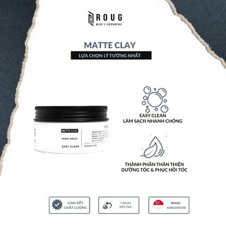 Sáp vuốt tóc Roug matte clay 90 gram