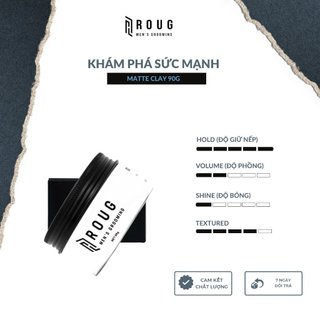 Sáp vuốt tóc Roug matte clay 90 gram