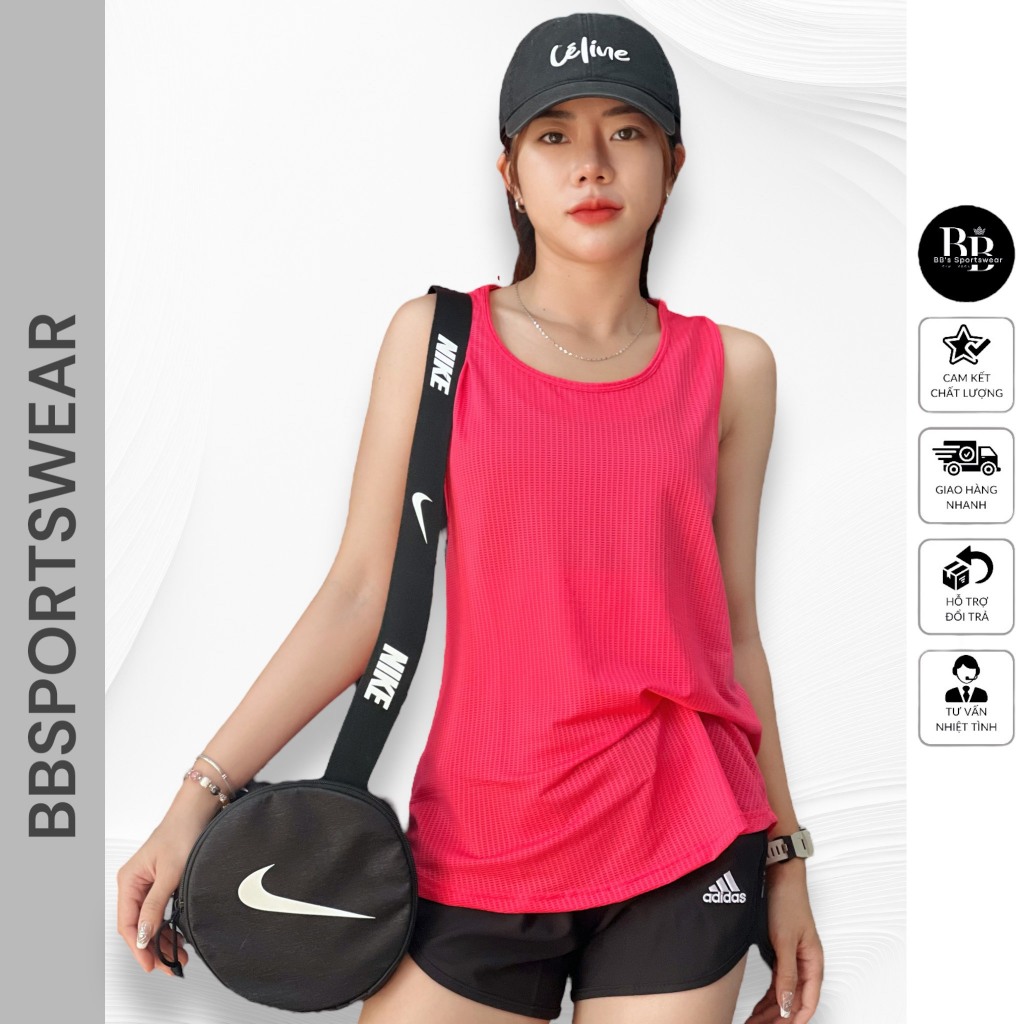 Áo Tập Gym Yoga Tank Top Vải Lưới Đồ Tập Gym Nữ Chất Liệu Mỏng Nhẹ Thấm Hút Mồ Hôi