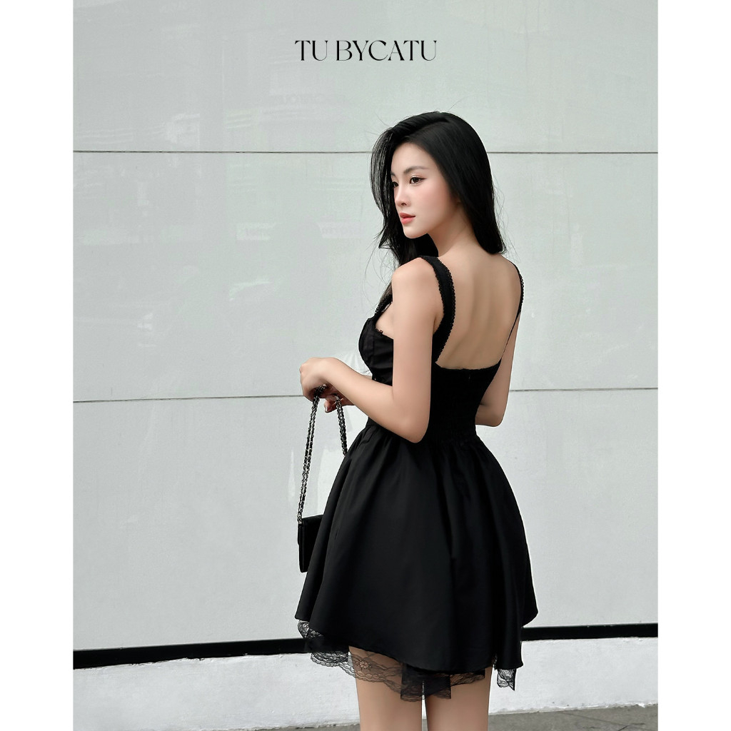 TUBYCATU | Đầm hai dây amity white/ black dress