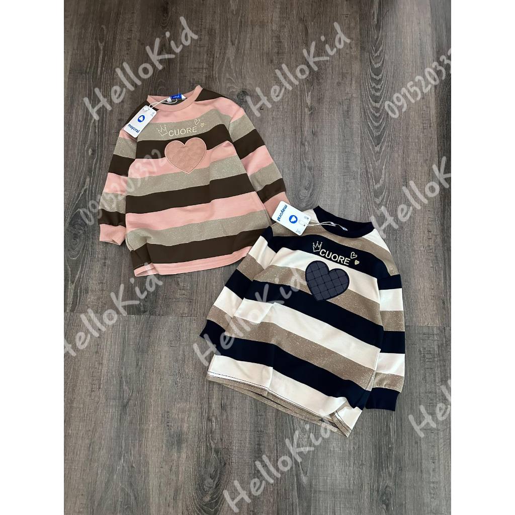 Váy MOR kẻ tim trần cuore bé gái