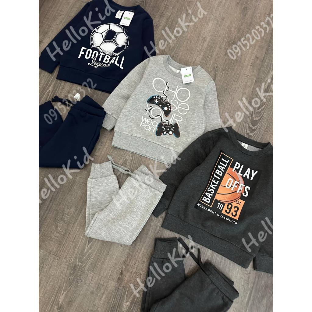 Bộ nỉ dt cho bé 16/12 new