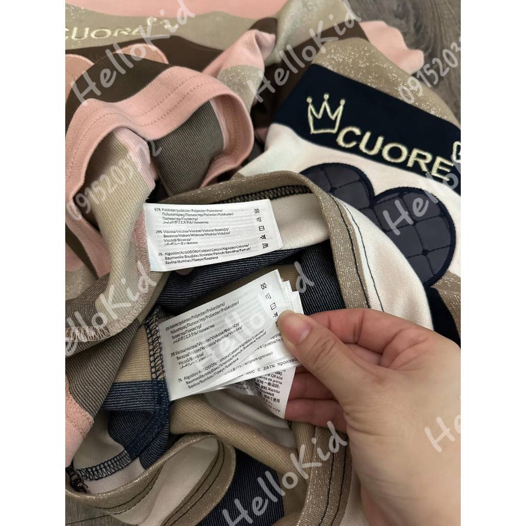 Váy MOR kẻ tim trần cuore bé gái