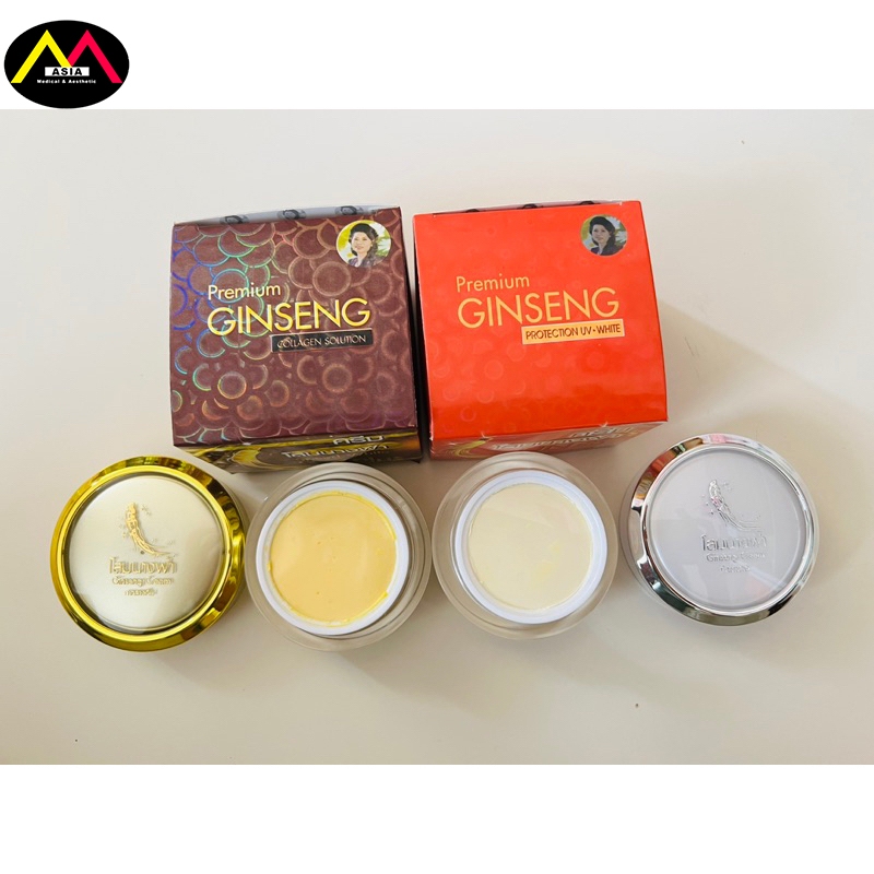 Kem Sâm GINSENG Collagen nám tàn nhang đều màu da chống nắng mịn da vitamin e vitamin c ngày thái lan 20g